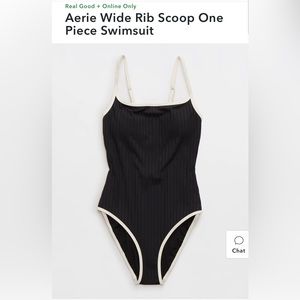 Aerie wide ribbed scoop bathing suit